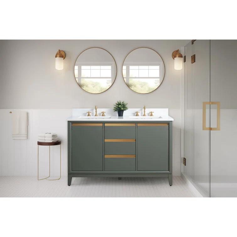54 Double Bathroom Vanity with Top
