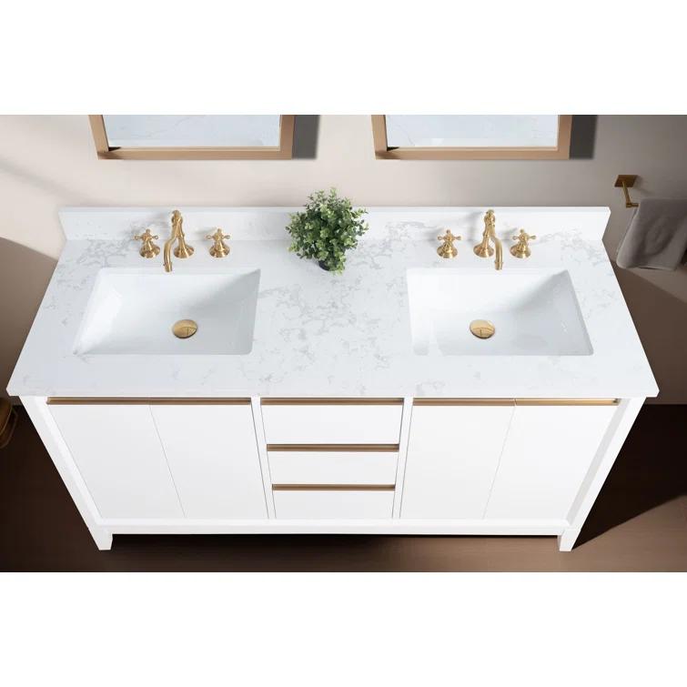 60 Double Bathroom Vanity with Top