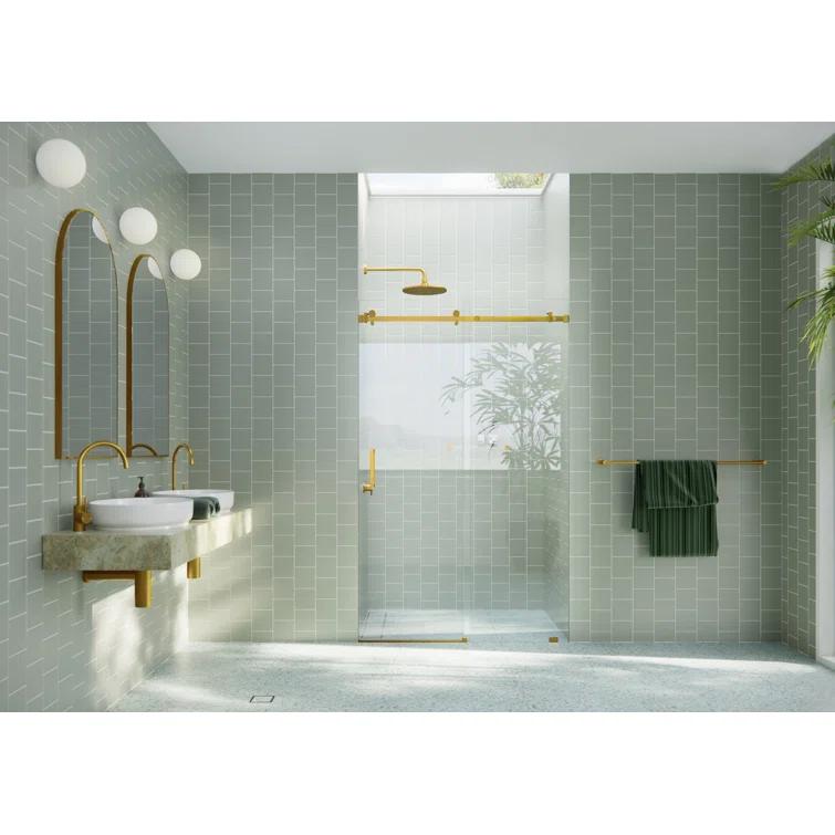 Astro 44 - 48 in. x 78 in. Fully Frameless Glass Sliding Shower Door