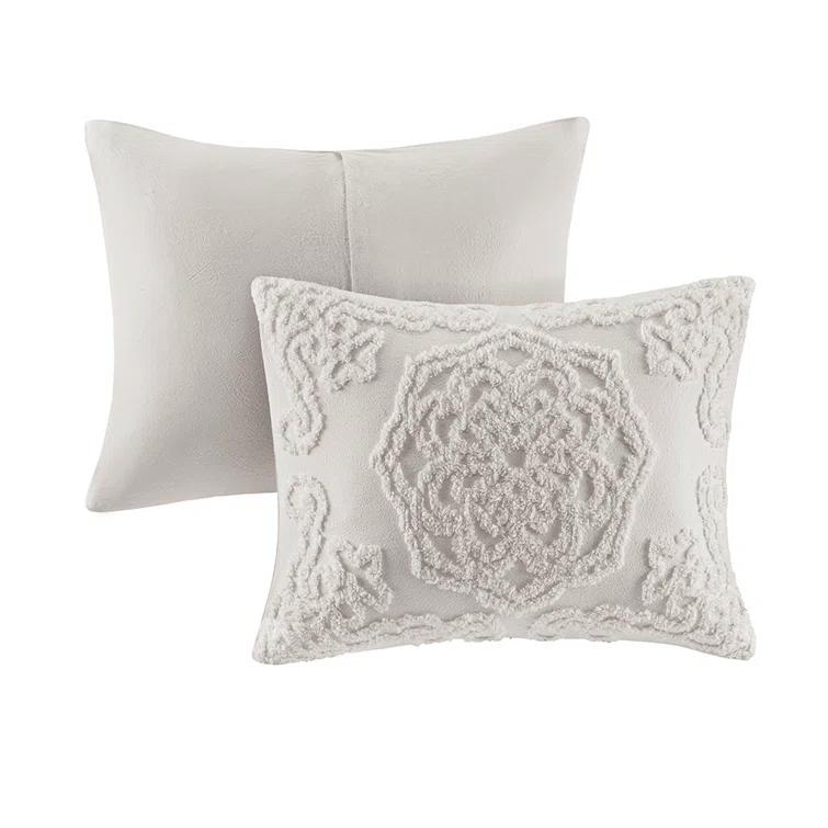 Madison Park Laetitia Tufted Chenille Cotton 3 Piece Medallion Duvet Cover Set