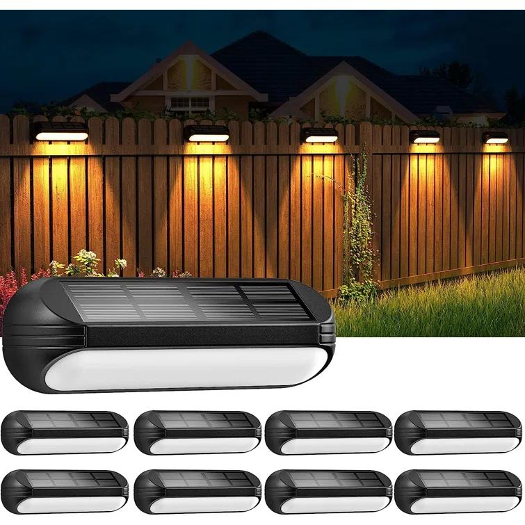 WdtPro Matte Black Solar Powered Integrated LED Step Light Kit (Set of 8)