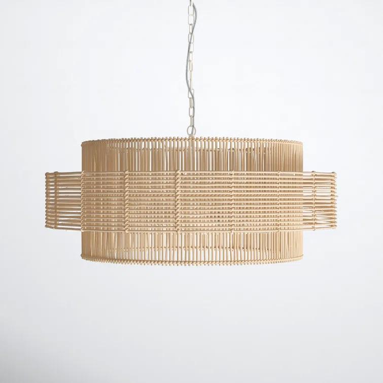 Gaia 2 Light Rattan Dimmable Pendant