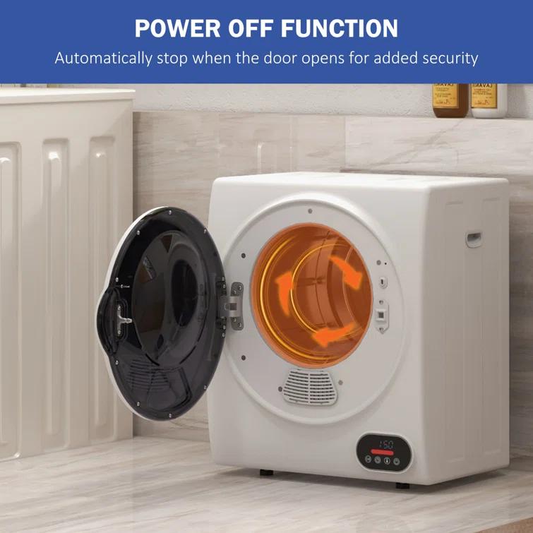 HomCom 1.5 Cubic Feet Vented Electric Stackable Dryer