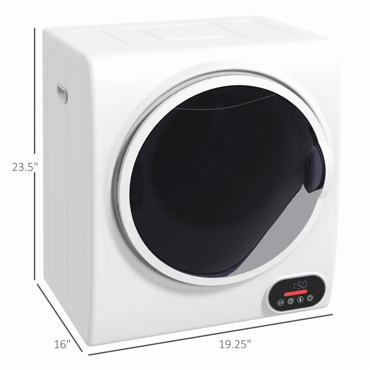 HomCom 1.5 Cubic Feet Vented Electric Stackable Dryer