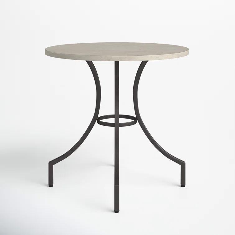 Homestead Iron Round Lamp End Table