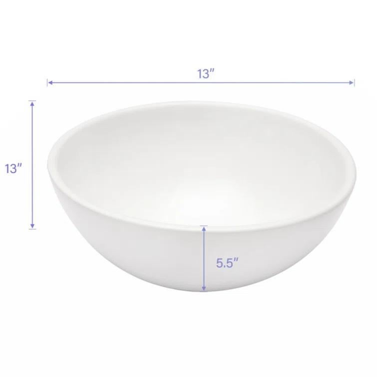 13X13 Inch White Ceramic Circular Vessel Bathroom Sink
