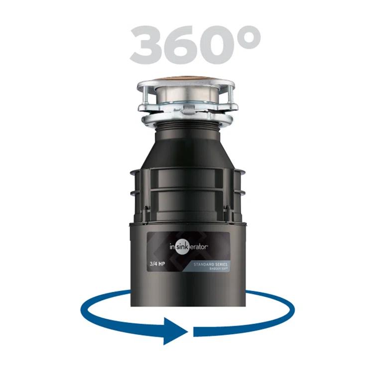 InSinkErator Badger 5XP 3/4 HP Continuous Feed Garbage Disposal
