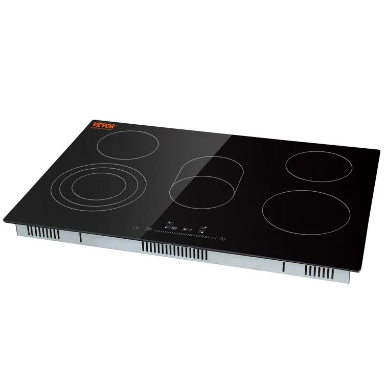 VEVOR 30" Black Electric 5 Burner Cooktop with Dual Size Power Burner