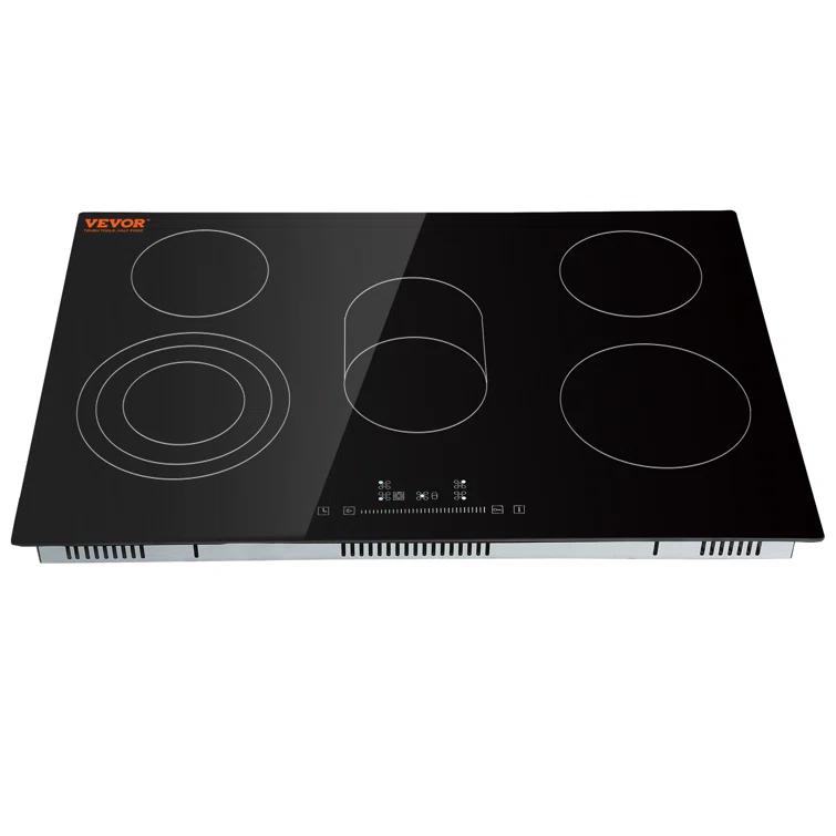 VEVOR 30" Black Electric 5 Burner Cooktop with Dual Size Power Burner
