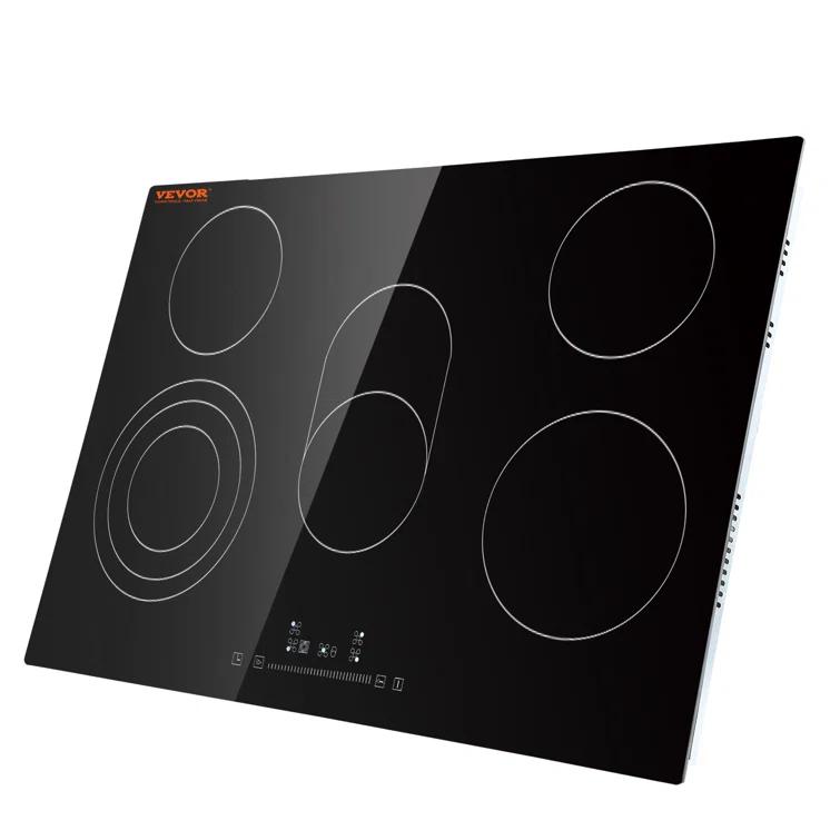 VEVOR 30" Black Electric 5 Burner Cooktop with Dual Size Power Burner