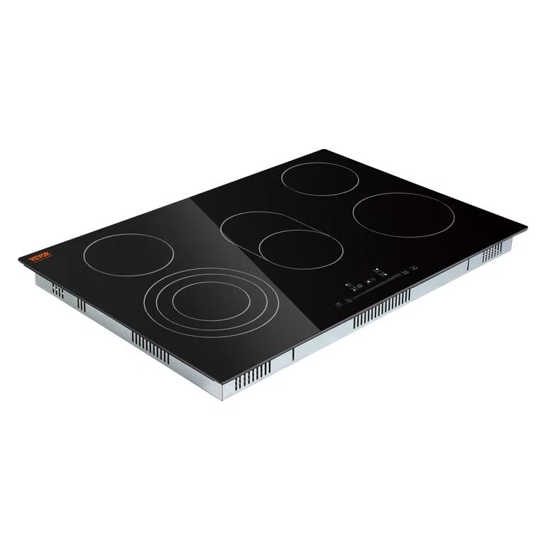 VEVOR 30" Black Electric 5 Burner Cooktop with Dual Size Power Burner