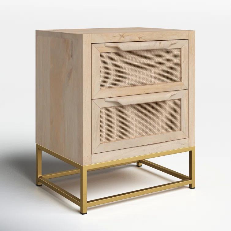 Leanne 2 - Drawer Cane Front Nightstand