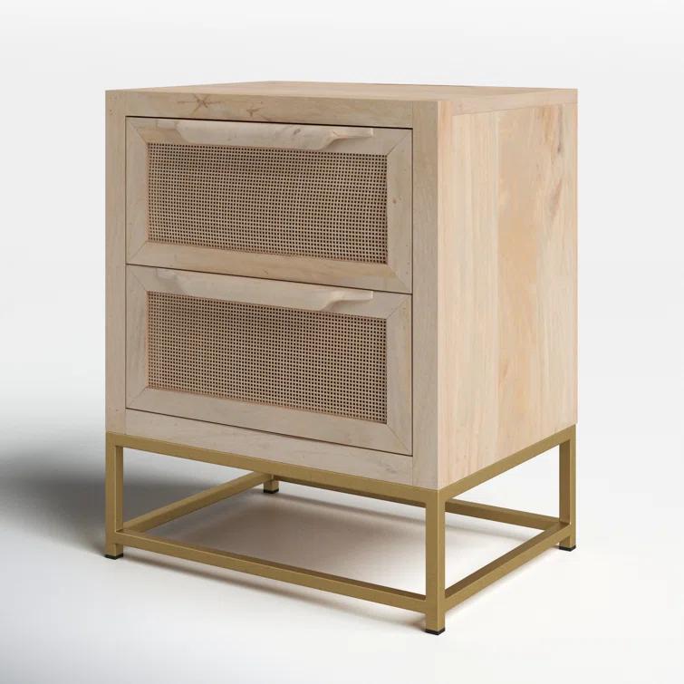 Leanne 2 - Drawer Cane Front Nightstand