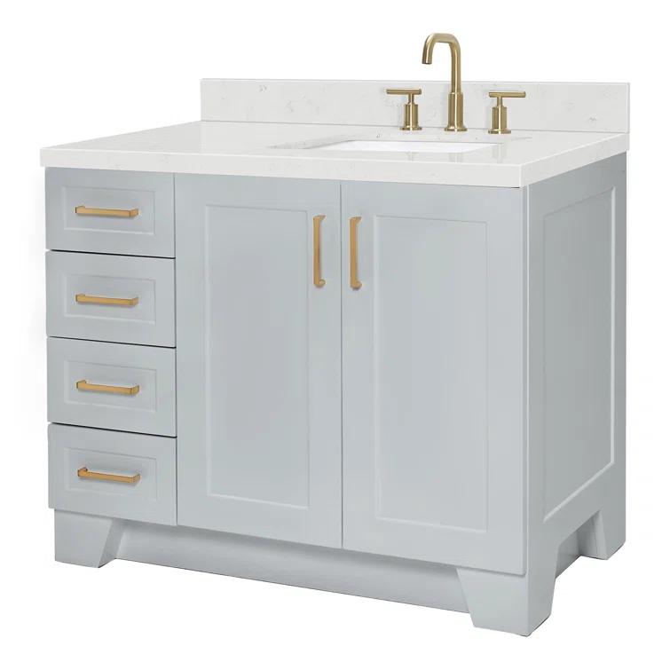 ARIEL Taylor 42 in. W x 21.5 in. D Bath Vanity Cabinet Only in Grey
