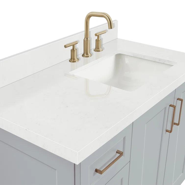 ARIEL Taylor 42 in. W x 21.5 in. D Bath Vanity Cabinet Only in Grey