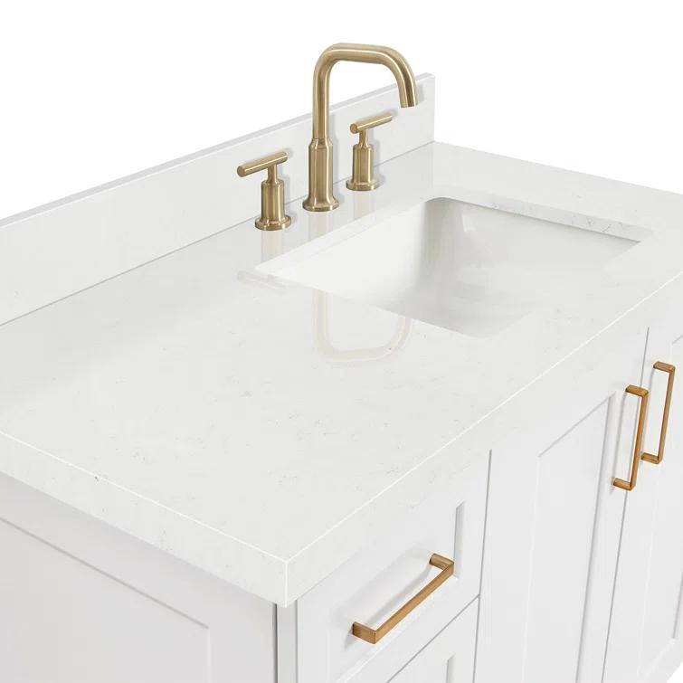Ariel Q042srcqrvo Taylor 42" Free Standing Single Basin Vanity Set - White