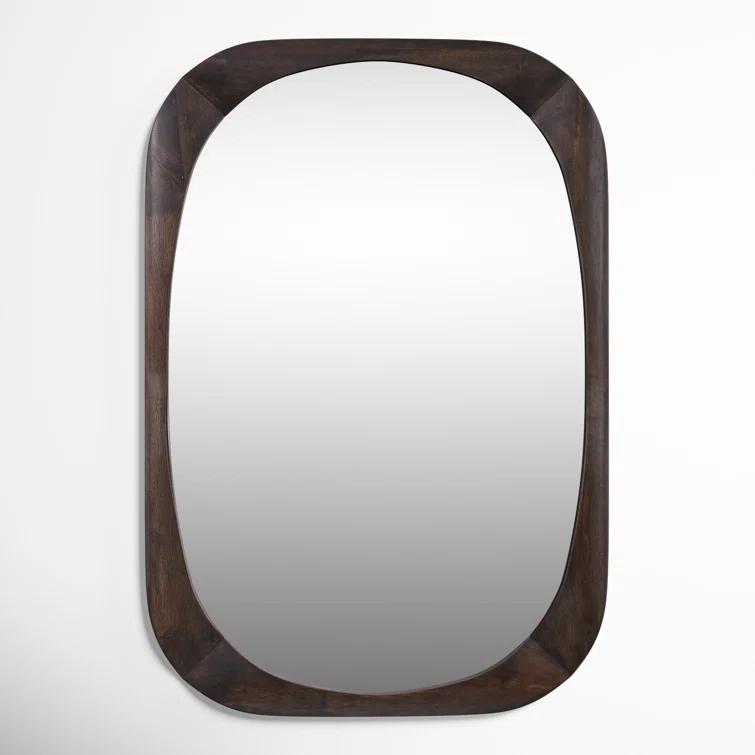 Henna Wood Flat Wall Mirror