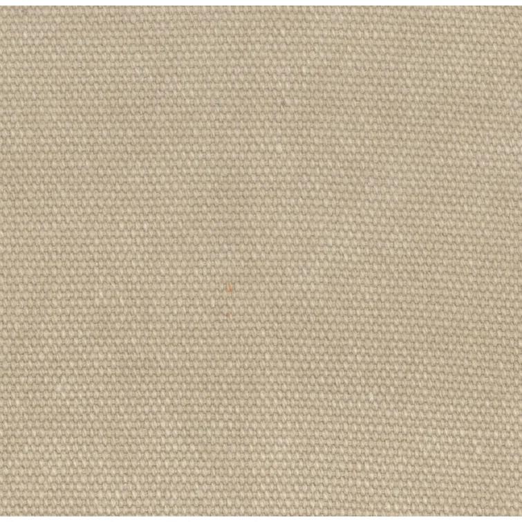King Beige Upholstered Metal Bed with Nailhead Trim