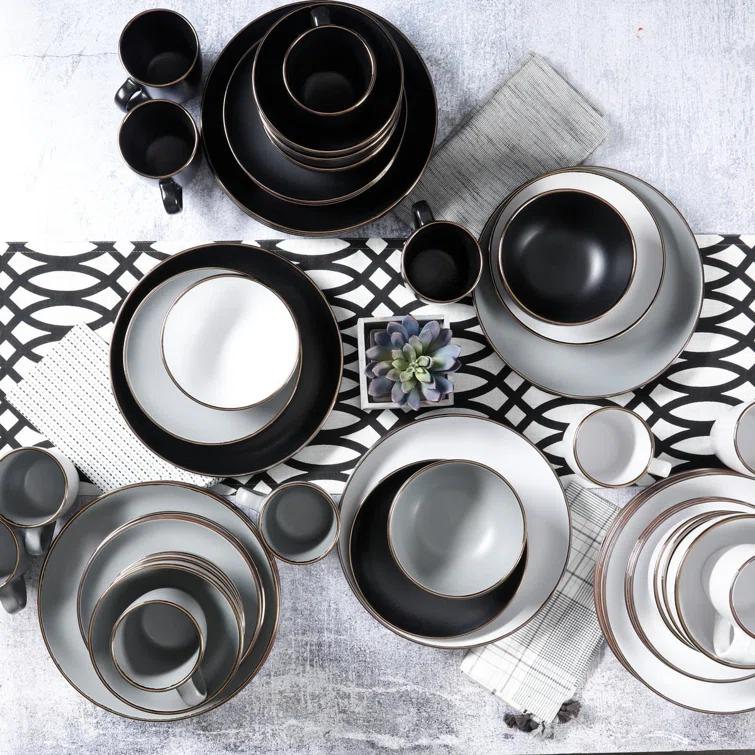 Gibson Home Rockaway Round Stoneware Dinnerware