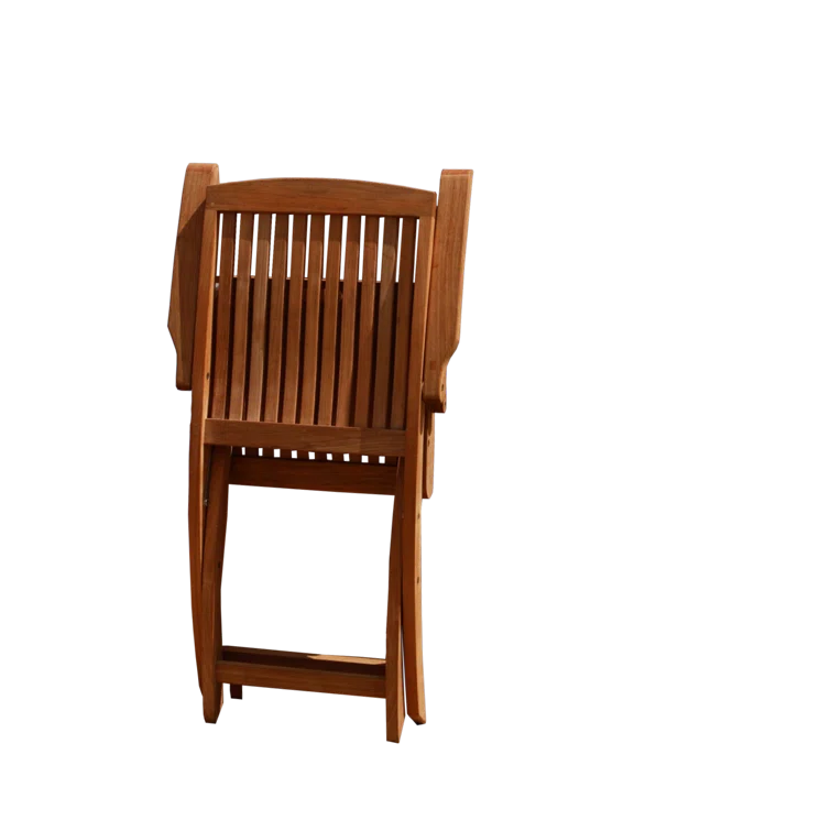 Braxton Teak Wood Folding Patio Dining Chair with Cushions