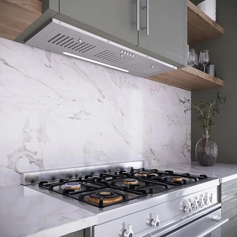 Streamline Torricelli 36" 350 Cubic Feet Per Minute Ductless Insert Range Hood with Baffle Filter and Light Included