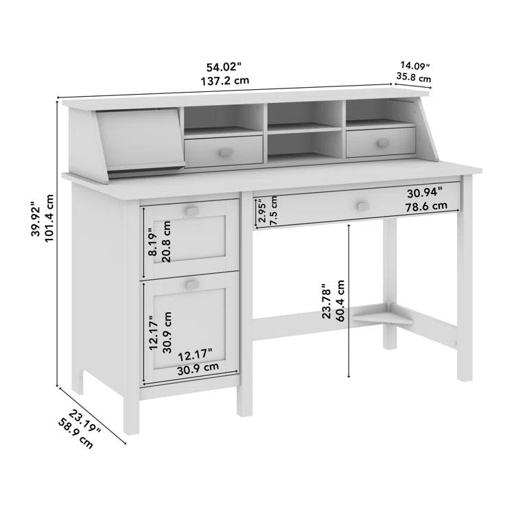 Lark Manor™ Aliyat 54W Computer Desk with Drawers and Desktop Organizer