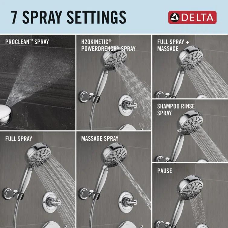 ProClean 7-Spray Handheld Shower Head, High Pressure Spray Hand Shower