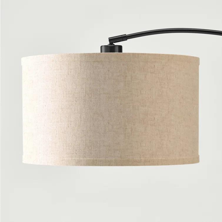 Brightech Logan 76 in. Adjustable and Extendable LED Arched Gold Floor Lamp with Weighted Marble Base - LED Bulb Included