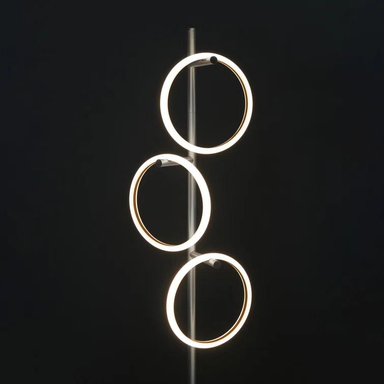 Brightech Saturn 66 in. Industrial 3-Light 3-Way Dimming LED Floor Lamp