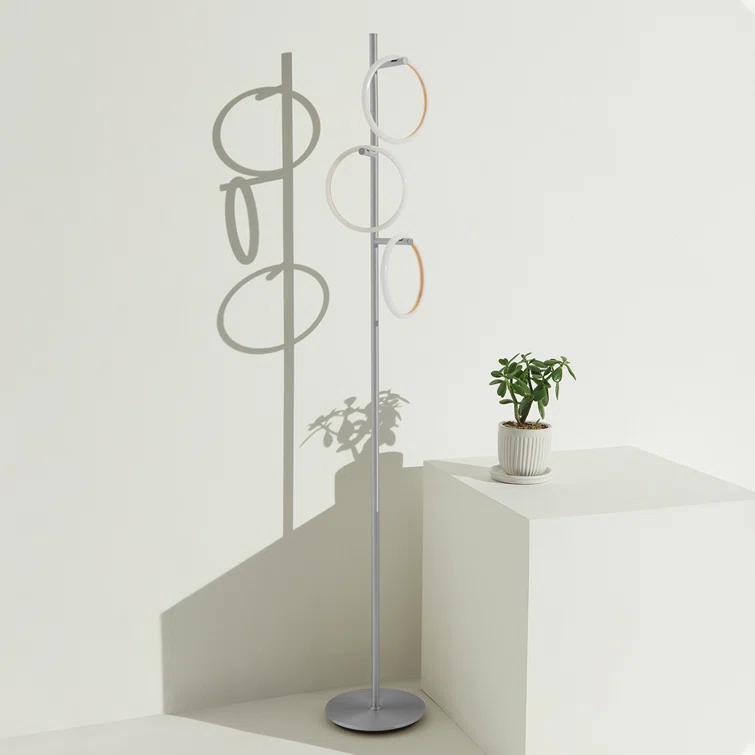 Brightech Saturn 66 in. Industrial 3-Light 3-Way Dimming LED Floor Lamp