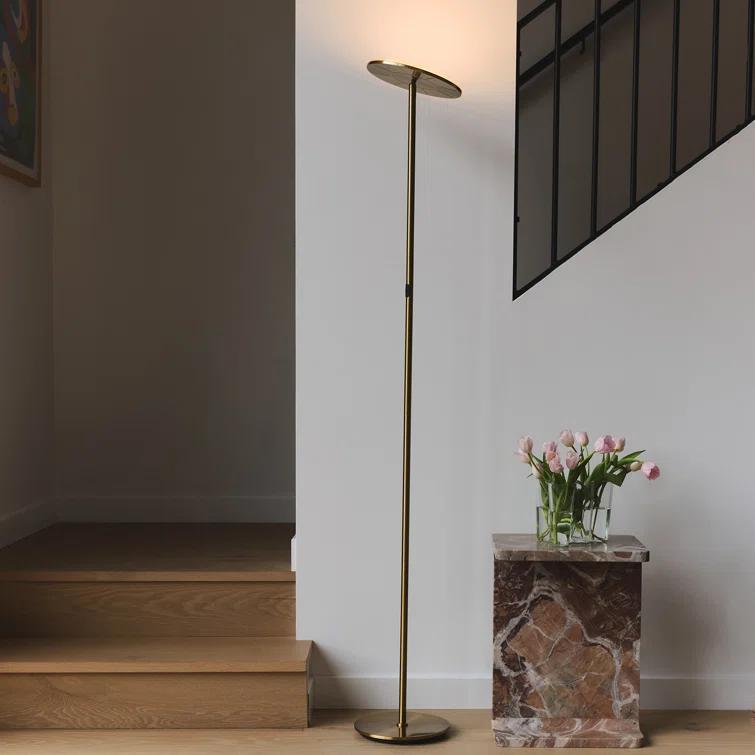 Brightech Sky Industrial 63 in. Dimmable LED Floor Lamp with Adjustable Head