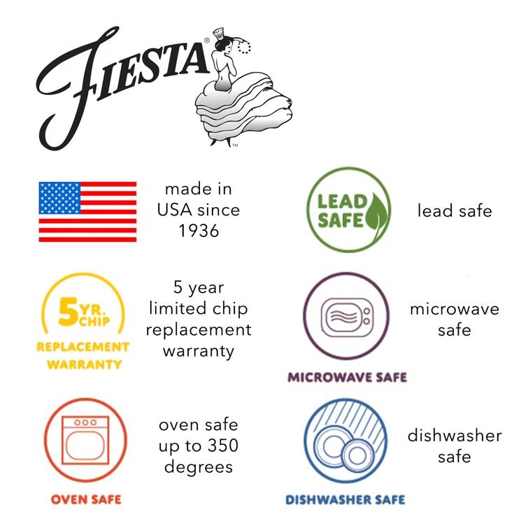 Fiesta Fiesta Classic Rim 12-Piece Dinnerware Set, Service for 4 (Set of 4)