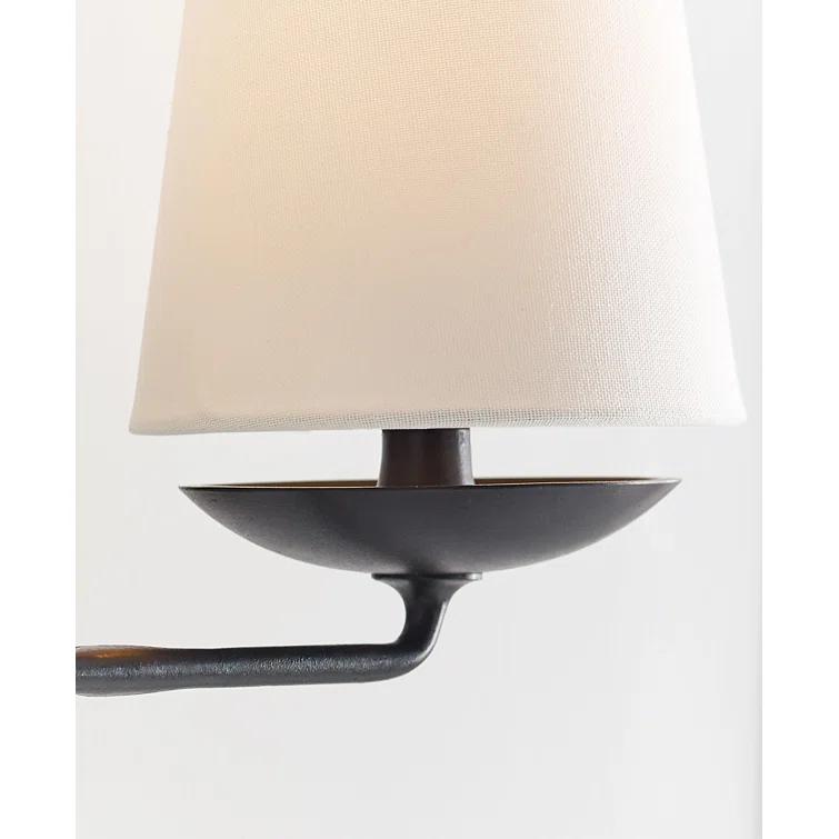 Black Iron Dimmable Wall Sconce with Cone Shades