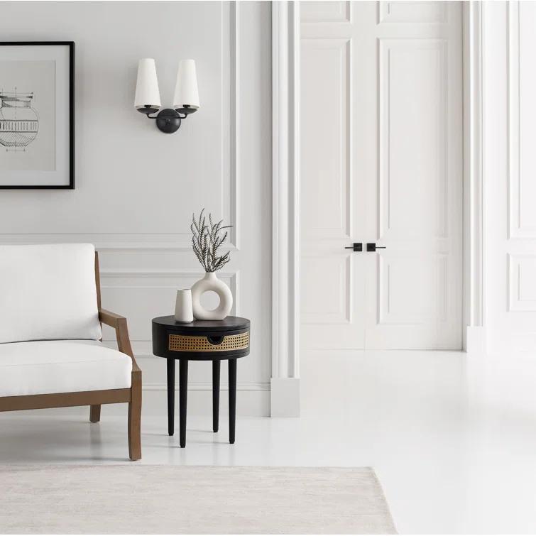 Fontaine Bronze 14'' Dimmable Direct Wired Wall Sconce with White Shade