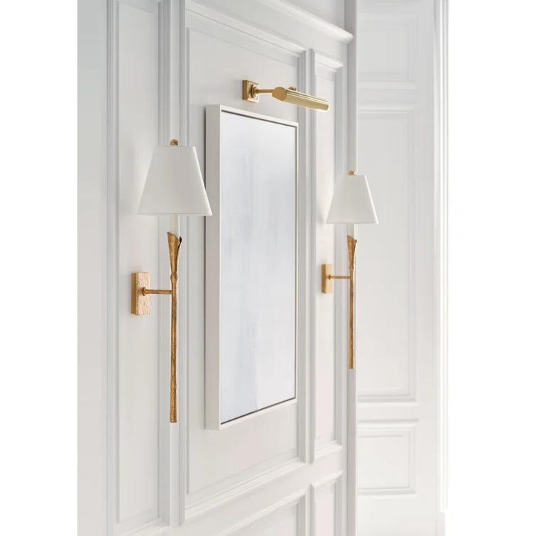 Aiden Large Tail Nickel Sconce, Dimmable Direct Wired, 32 in