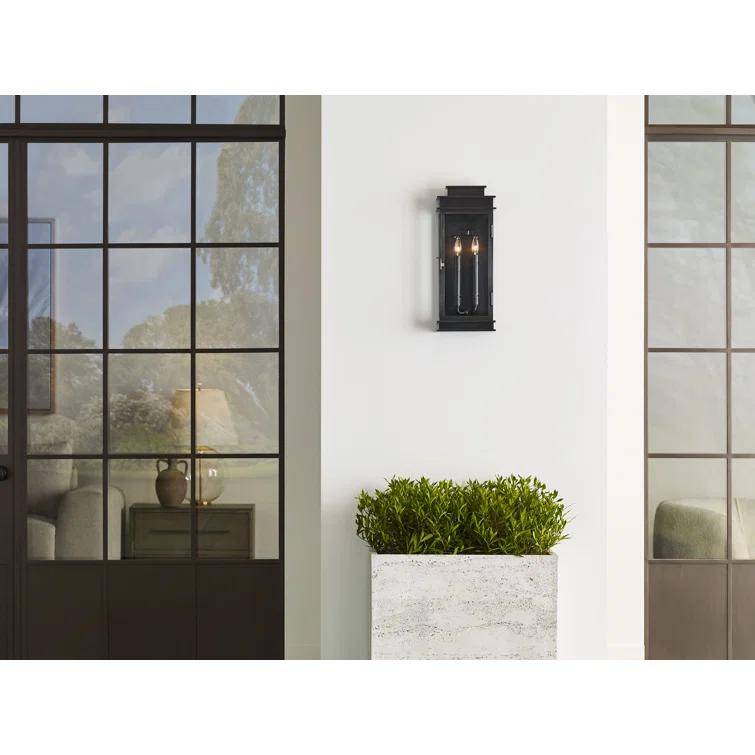 Antique Brass Lantern Style Dimmable Wall Sconce