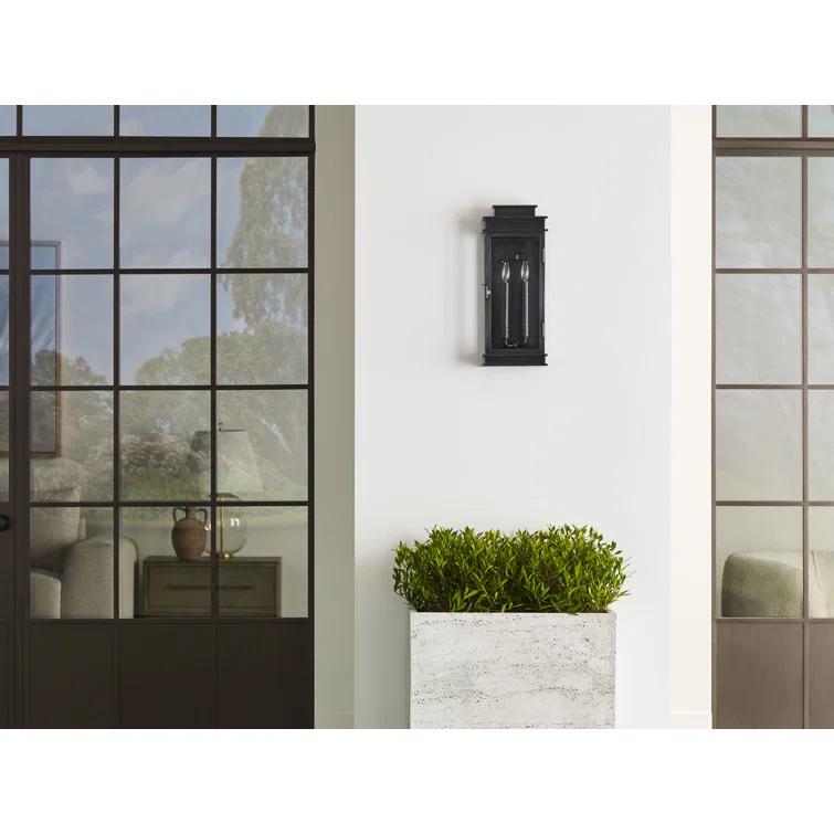 Antique Brass Lantern Style Dimmable Wall Sconce