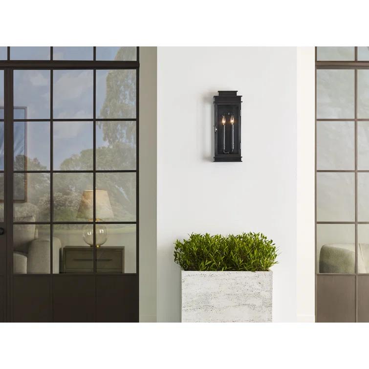 Antique Brass Lantern Style Dimmable Wall Sconce