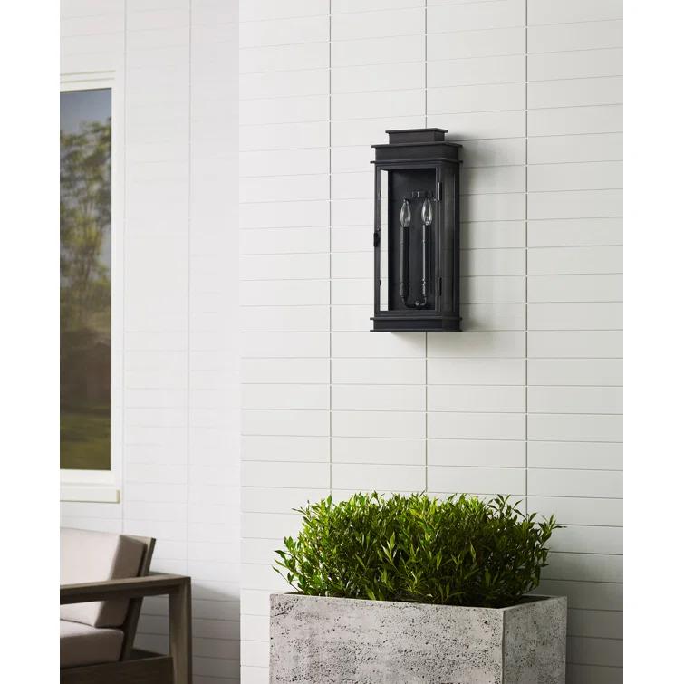 Antique Brass Lantern Style Dimmable Wall Sconce