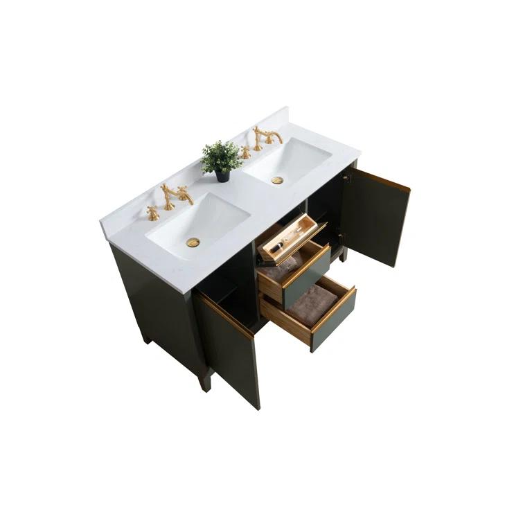 54 Double Bathroom Vanity with Top