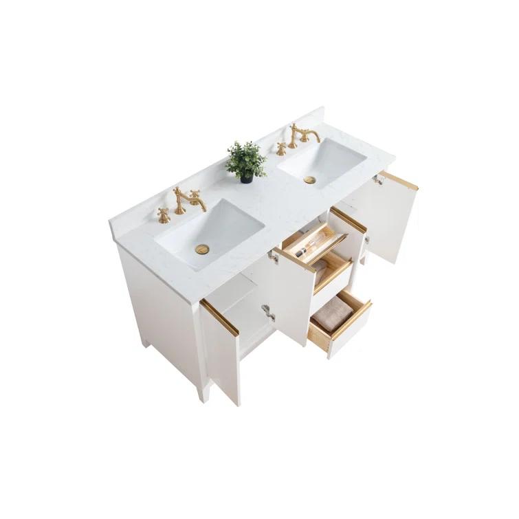 60 Double Bathroom Vanity with Top