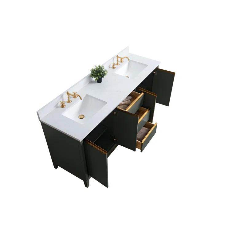 72 Double Bathroom Vanity with Top