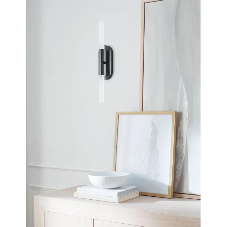 Antique Brass 22" Dimmable Outdoor Cylinder Vanity Light