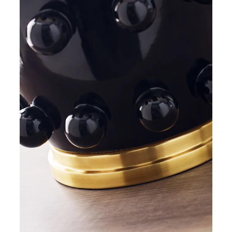 Edison 26.5'' Outdoor Black Porcelain Sphere Table Lamp