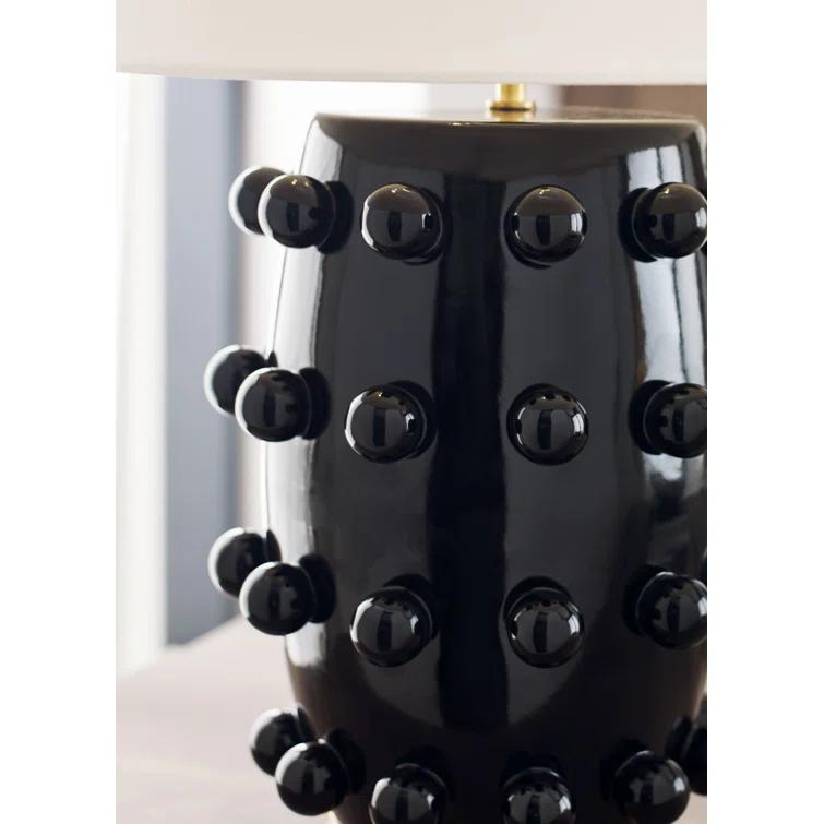 Edison 26.5'' Outdoor Black Porcelain Sphere Table Lamp