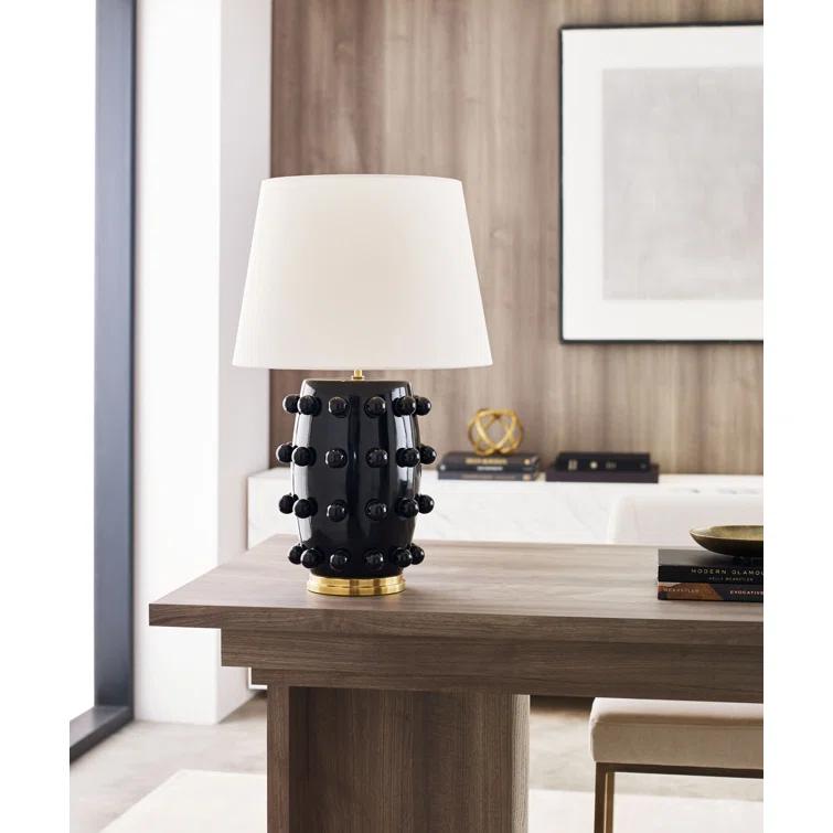 Edison 26.5'' Outdoor Black Porcelain Sphere Table Lamp