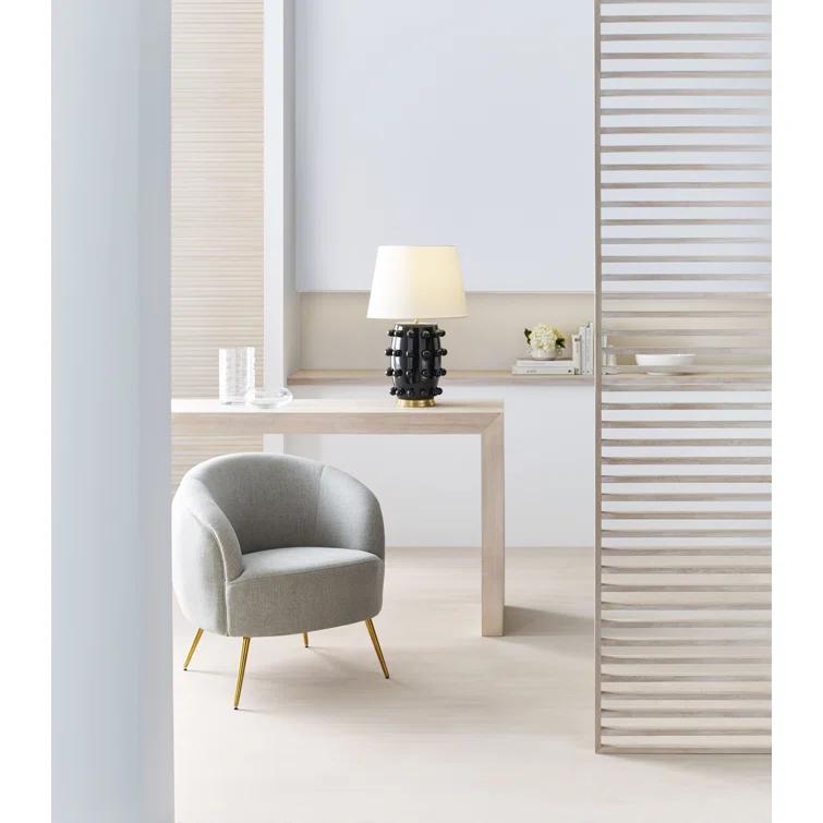Linden Black Porcelain Outdoor Table Lamp with Orb Accents