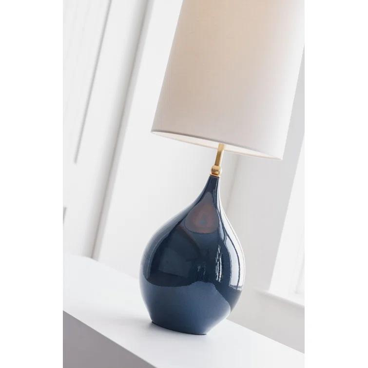 Loren Large Ceramic Table Lamp in Mixed Blue and Brown