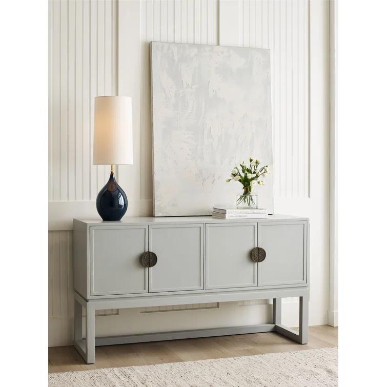 Loren Large Ceramic Table Lamp in Mixed Blue and Brown