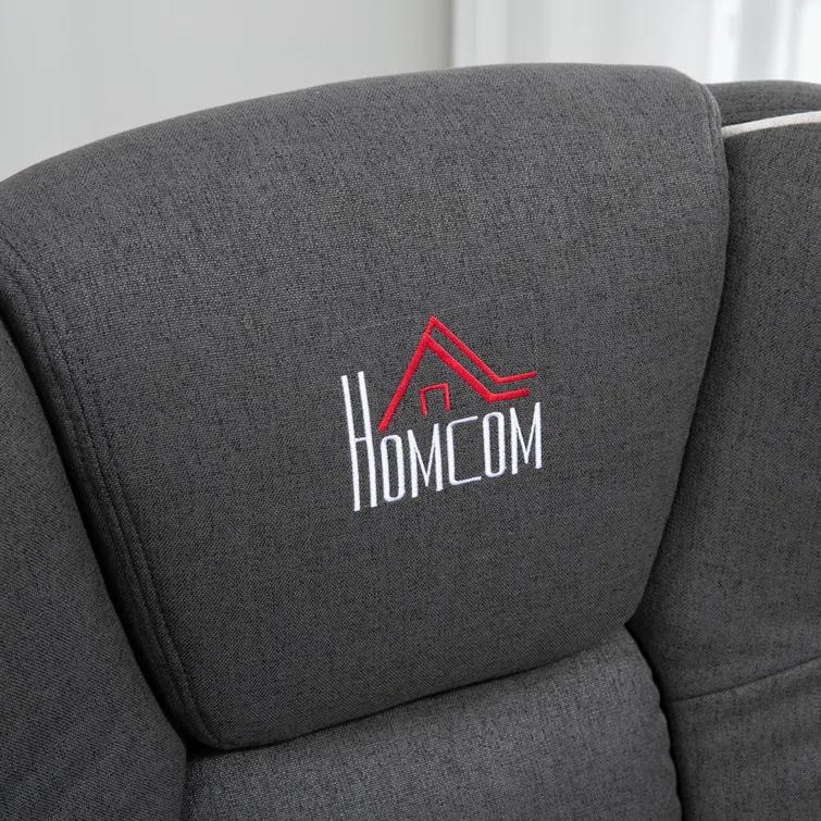 HomCom Faux Leather Manual Swivel Ergonomic Recliner | Wayfair